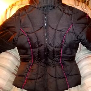 Girls / Ladies Vertical 9 winter coat Black & Pink